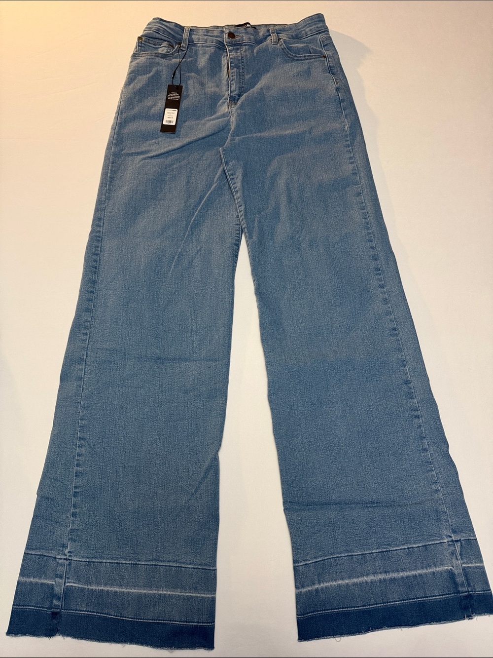 Fashion Nova Light Blue Wide-Leg High Rise Jeans
